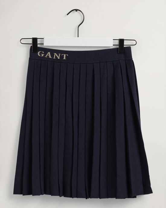 Teen Girls plisseret strikket mini nederdel